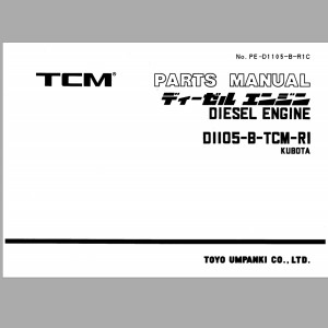 TCM D1105-B-TCM-RI Kubota Parts Manual PE-D1105-B-R1C