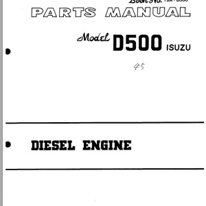 TCM D500 Isuzu Parts Manual 72A-D500