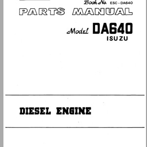 TCM DA640 Isuzu Parts Manual ESC-DA640