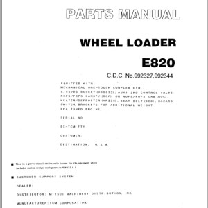 TCM E820 Parts Manual PW-617-1A