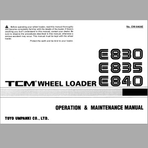 TCM E830 E835 E840 Operation And Maintenance Manual OW-640AE