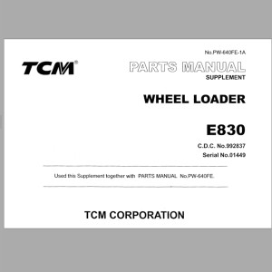 TCM E830 Parts Manual PW-640FE-1A