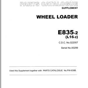 TCM E835-2 Parts Catalogue PW-639B-5A