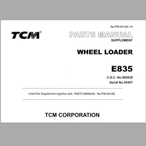 TCM E835 Parts Manual PW-641AE-1A