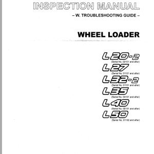 TCM L20-2 L27 L32-2 L35 L40 L50 Inspection Manual M-016AE