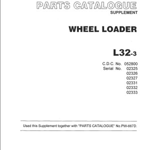 TCM L32-3 Parts Catalogue PW-667D-6A