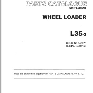 TCM L35-3 Parts Catalogue PW-671G-3A