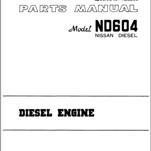 TCM ND604 Nissan Parts Manual ND604B