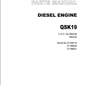 TCM QSK19 Parts Manual PE-QSK19-1A