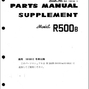 TCM R500B Parts Manual S2-181A-1