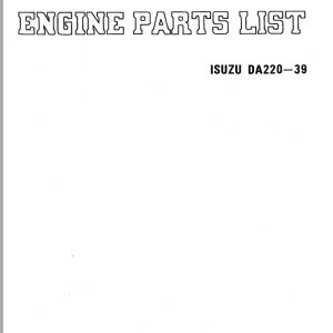 TCM STD25 Engine Parts List EDI DA220-39-3A