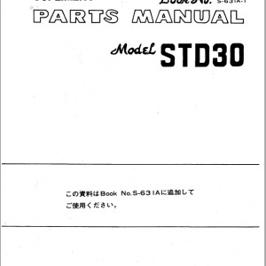 TCM STD30 Parts Manual S-631A-1