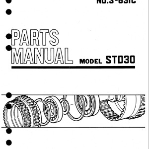 TCM STD30 Parts Manual S-631C