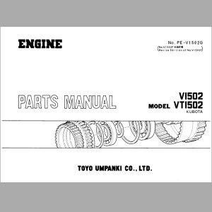 TCM V1502 VT1502 Kubota Parts Manual PE-V1502G