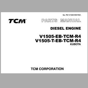 TCM V1505-EB-TCM-R4 V1505-T-EB-TCM-R4 Kubota Parts Manual