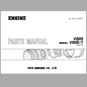 TCM V1505 V1505-T Kubota Parts Manual PE-V1505A
