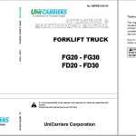 TCM Unicarriers FG20 to FD30 Operation Maintenance Manual OMFBE-CK9140 2014