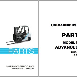 TCM UniCarriers FHD20T5V to FHD35T5V Parts Catalog PM5UC-FHDAZD 2016