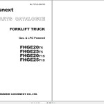 TCM Unicarriers FHGE20T5 to FHGE25T15 Parts Catalog PCFJE-2NA180
