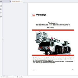 Terex AC350-6 Service Instructions and Wiring Diagrams