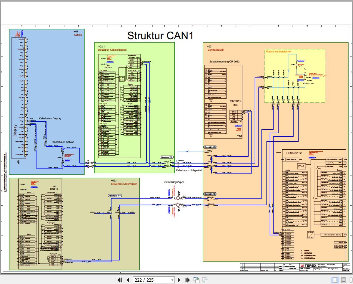 Terex Fuchs MHL350E 4190 Wiring Diagram 6790200245