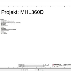 Terex Fuchs MHL360D 560 Wiring Diagram 6790200003