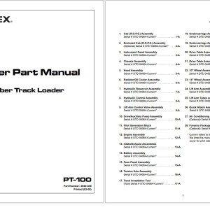TEREX PT-100 Master Part Manual 2040-309