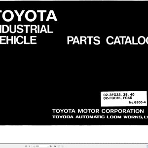 Toyota 02-3FG33 to 02-3FG40, 02-FGE35 FG45 Parts Catalog