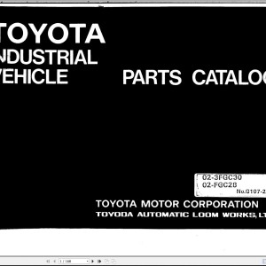 Toyota 02-3FGC30 02-FGC28 Parts Catalog G107-2