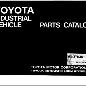 Toyota 02-3TD35 Parts Catalog G707-4