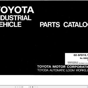 Toyota 02-5FD15 02-5FD18 Parts Catalog G802-2