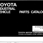 Toyota 02-5FD20 02-5FD25 Parts Catalog G803-2