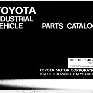 Toyota 02-5FDU35 02-5FDU40 02-5FDU45 Parts Catalog G831-1