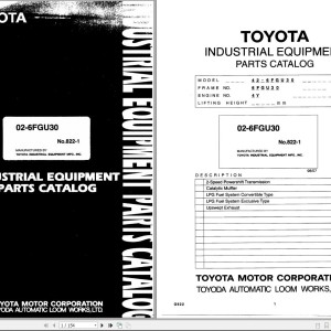 Toyota 02-6FDU30 Parts Catalog 822-1