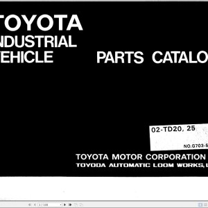 Toyota 02-TD20 02-TD25 Parts Catalog G703-5