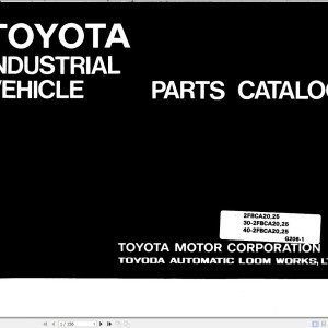Toyota 2FBCA20 to 40-2FBCA25 Parts Catalog G206-1