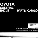 Toyota 2FD100 2FD115 2FD135 Parts Catalog G312-1