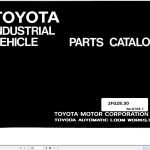 Toyota 2FG28 2FG30 Parts Catalog G104-1