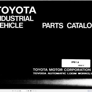 Toyota 2FG7 2FG9 Parts Catalog G101-1
