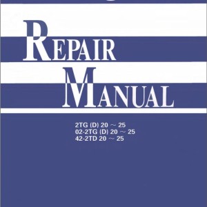 Toyota 2TG20 2TG25 2TD20 2TD25 Repair Manual & Parts Catalog