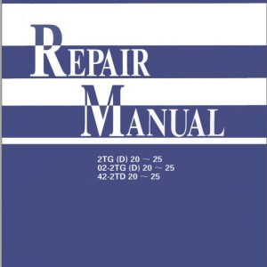 Toyota 2TG20 to 42-2TD25 Repair Manual CE638-1