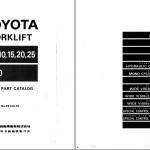 Toyota 3FB10 to 3FB25, FB30 Main Parts Catalog 59140-81