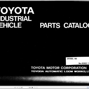 Toyota 3FD50 3FD60 Parts Catalog G302-1