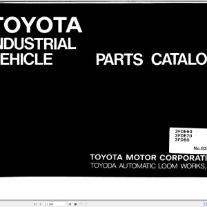 Toyota 3FD80 3FDE60 3FDE70 Parts Catalog G311-1