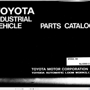 Toyota 3FG50 3FG60 Parts Catalog G302-2