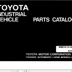 Toyota 3FGC10 3FGC15 3FGC13 Parts Catalog G105-1
