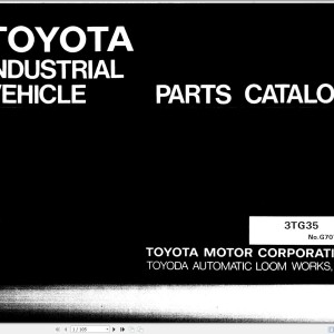 Toyota 3TG35 Parts Catalog G707-1