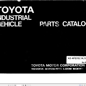 Toyota 42-4FG10 to 42-4FG18 Parts Catalog G102-4