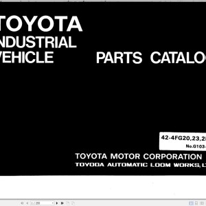 Toyota 42-4FG20 42-4FG23 42-4FG25 Parts Catalog G103-4