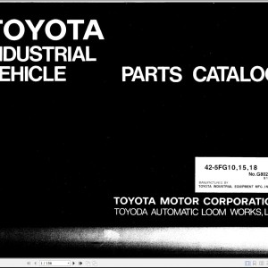 Toyota 42-5FG10 42-5FG15 42-5FG18 Parts Catalog G802-1